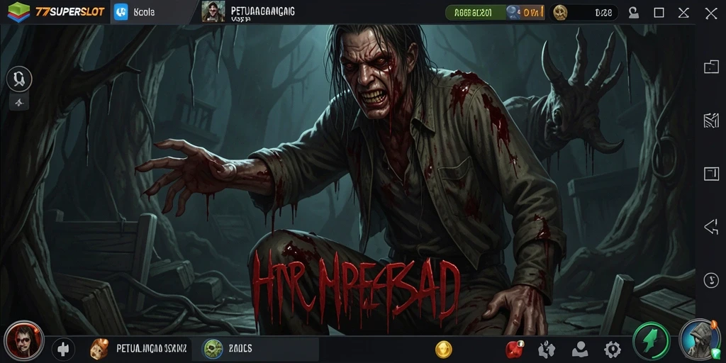 Screenshot menunjukkan suasana mencekam dalam gameplay 77SUPERSLOT.