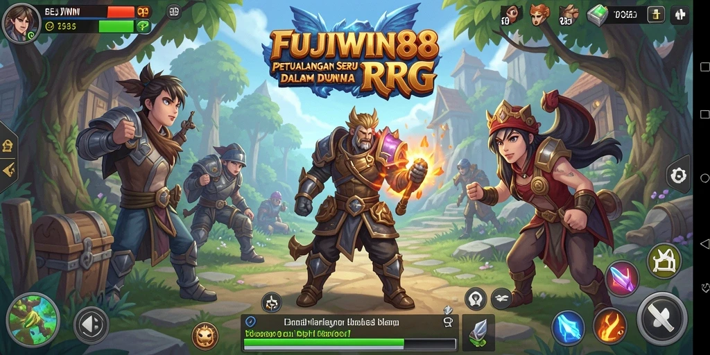 Screenshot menampilkan aksi seru dalam gameplay RPG FUJIWIN88.