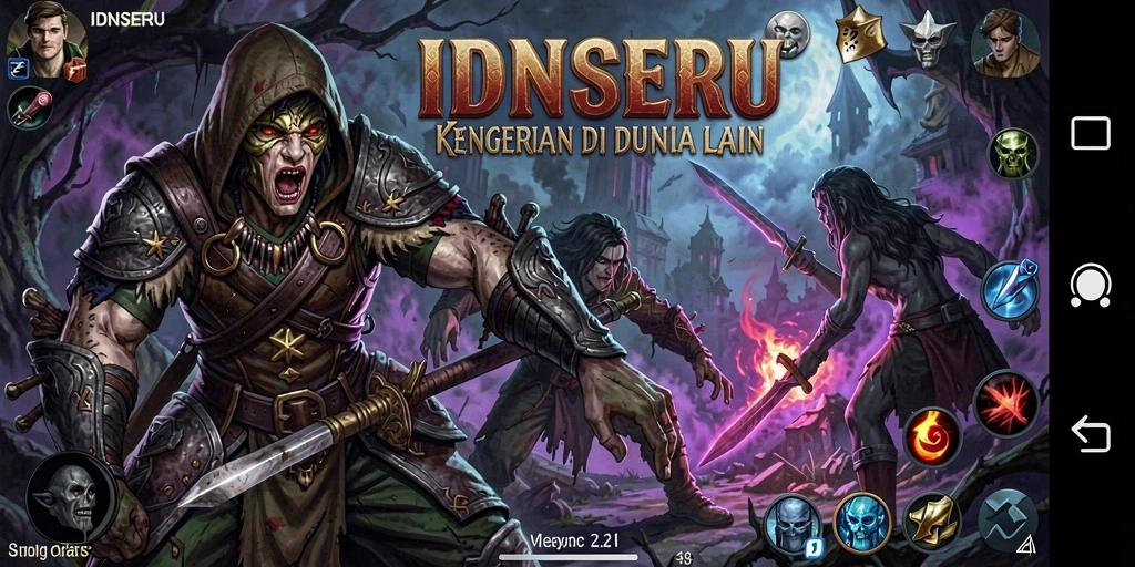 Screenshot gameplay menegangkan dari IDNSERU dengan elemen horor yang mendalam.