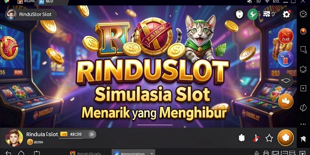 Tampilan gameplay RINDUSLOT yang penuh warna dan menarik.