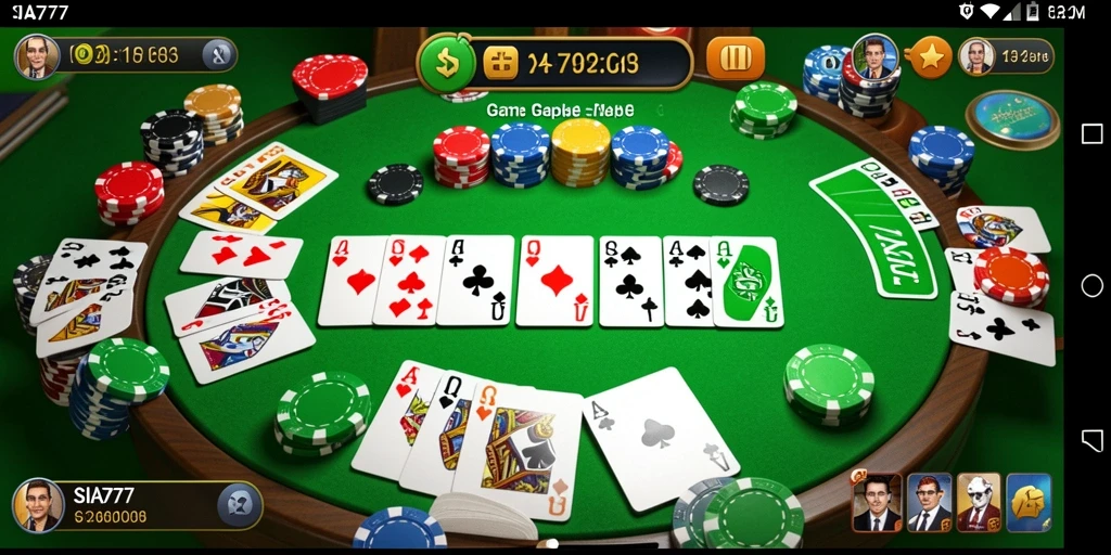 Tampilan gameplay seru di SIA777 dengan kartu Gaple.