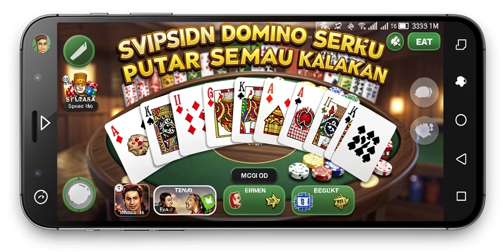 Screenshot gameplay SVIPSIDN dengan aksi Domino yang seru.