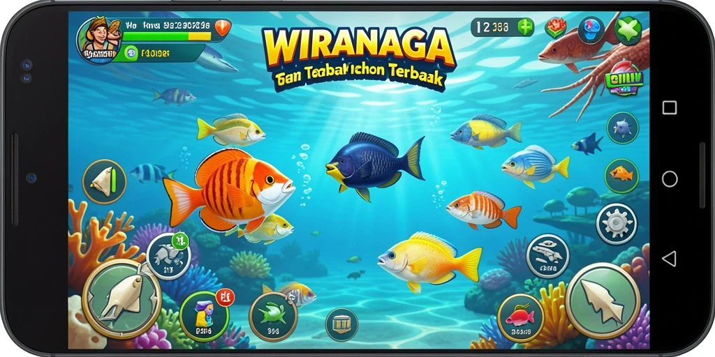 Tampilan gameplay seru Tembak Ikan di WIRANAGA.