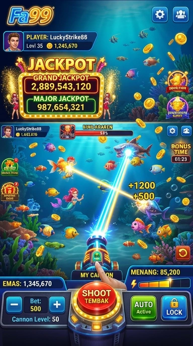 Tampilan menarik dari aplikasi fa99 di perangkat Android.